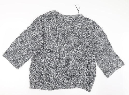 H&M Womens Blue Knit Pullover Jumper Size S