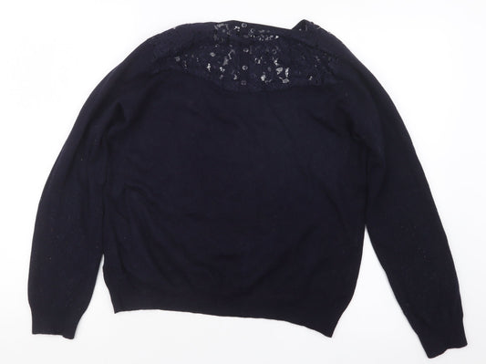 La Redoute Womens Blue Knit Pullover Jumper Size 18