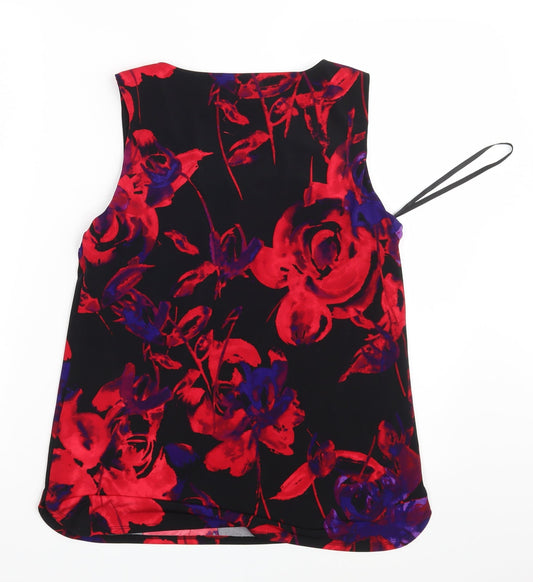 Episode Womens Black Floral Basic Blouse Size S