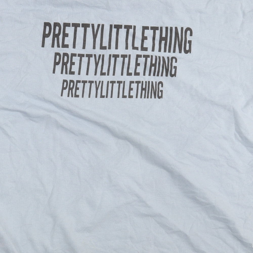 PRETTYLITTLETHING Womens Blue Basic T-Shirt Size 10