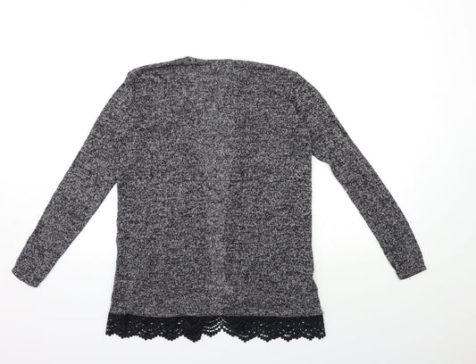 H&M Girls Grey Knit Cardigan Jumper Size 13 Years
