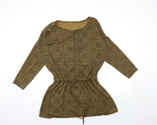 Preworn Womens Brown Check Pullover Sweatshirt Size S
