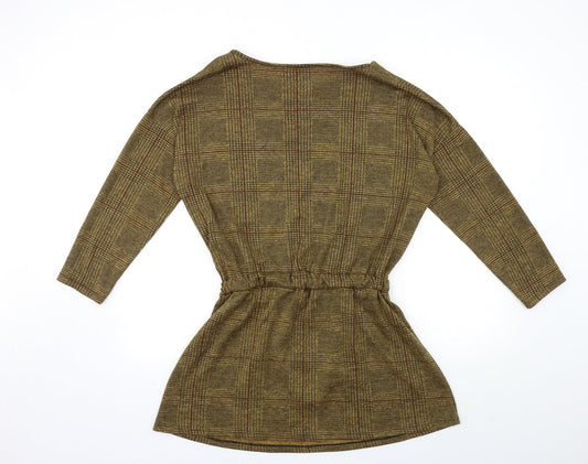 Preworn Womens Brown Check Pullover Sweatshirt Size S