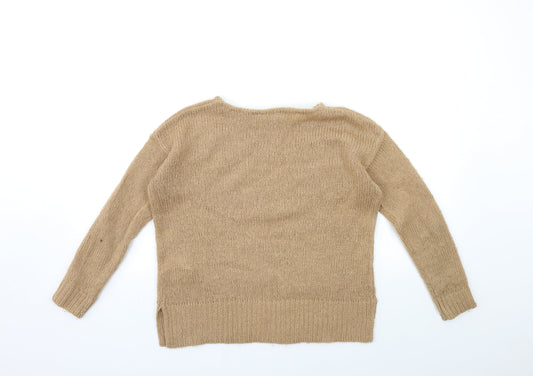 New Look Womens Brown Knit Pullover Jumper Size S