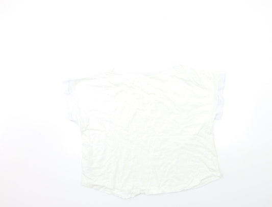 Oasis Womens White Basic T-Shirt Size XL