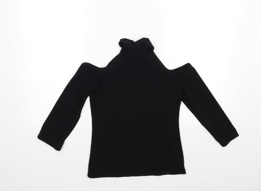 Blue Banana Womens Black Basic T-Shirt Size 12