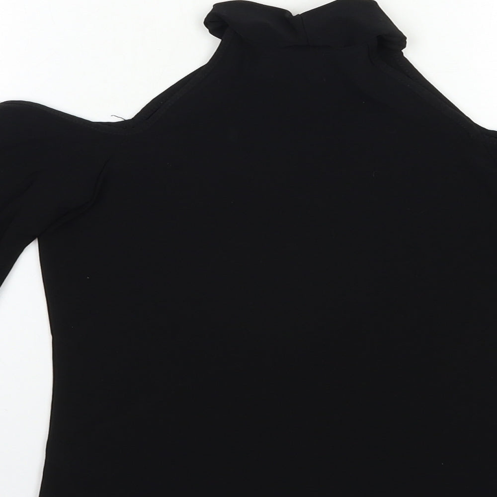 Blue Banana Womens Black Basic T-Shirt Size 12