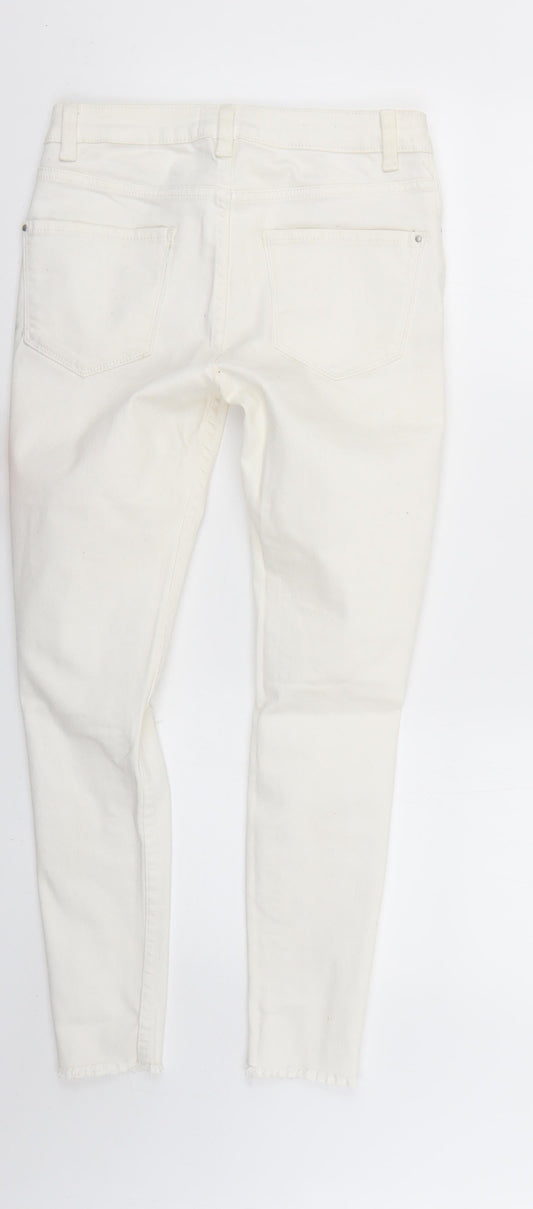 New Look Womens White Skinny Jeans Size 8 L25 in