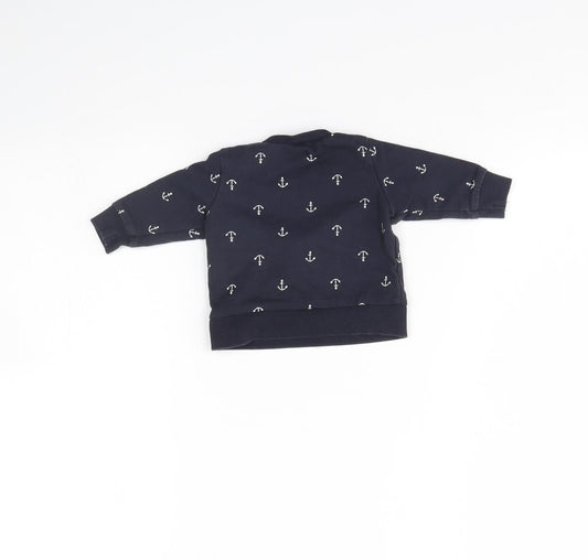 H&M Baby Blue Spotted Pullover Jumper Size 0-3 Months - Up to 1 month