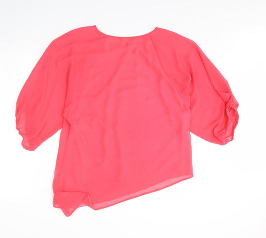 Simon Jefferey Womens Pink Basic Blouse Size 10