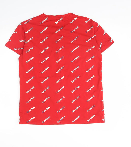 Preworn Womens Red Basic T-Shirt Size L