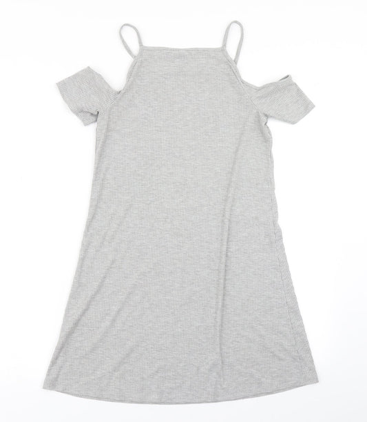 Divided Womens Grey Fit & Flare Size 10