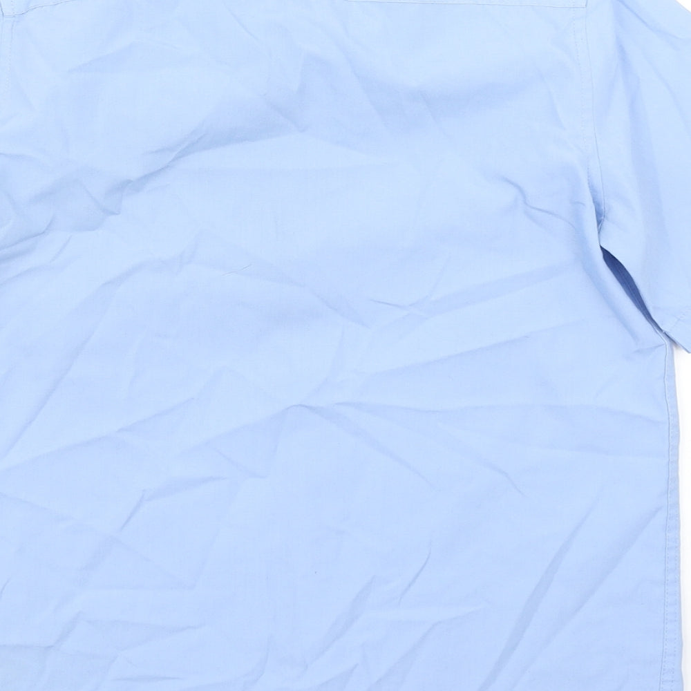 M&S Boys Blue Basic Button-Up Size 11-12 Years
