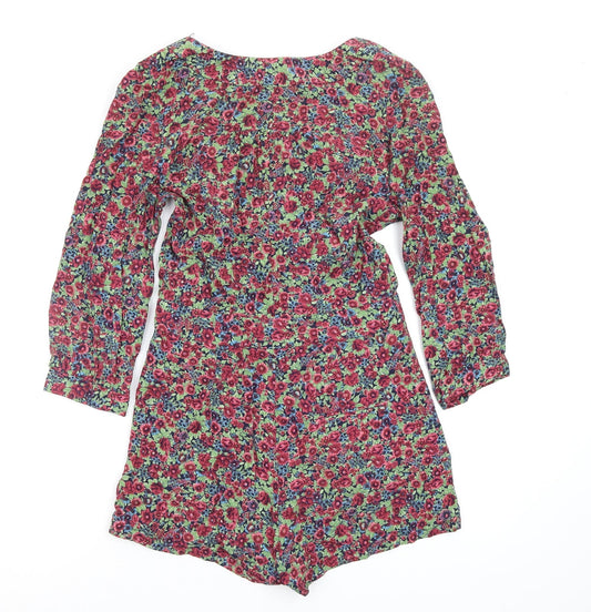 live label Womens Multicoloured Floral Playsuit One-Piece Size 8