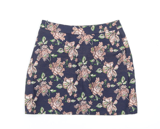 Fashion Union Womens Multicoloured Floral Flare Skirt Size 10