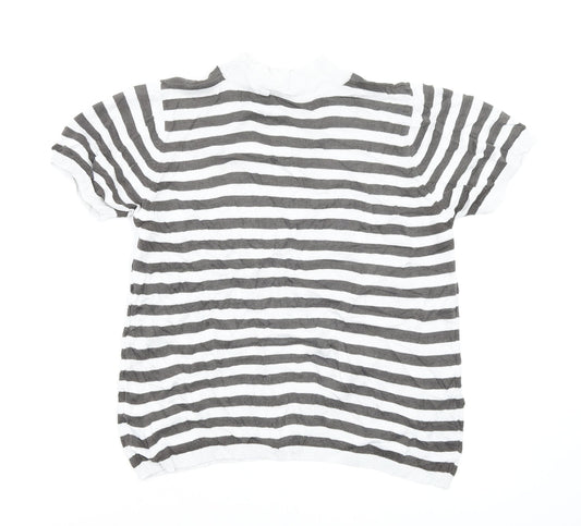 NEXT Womens Multicoloured Striped Basic T-Shirt Size M