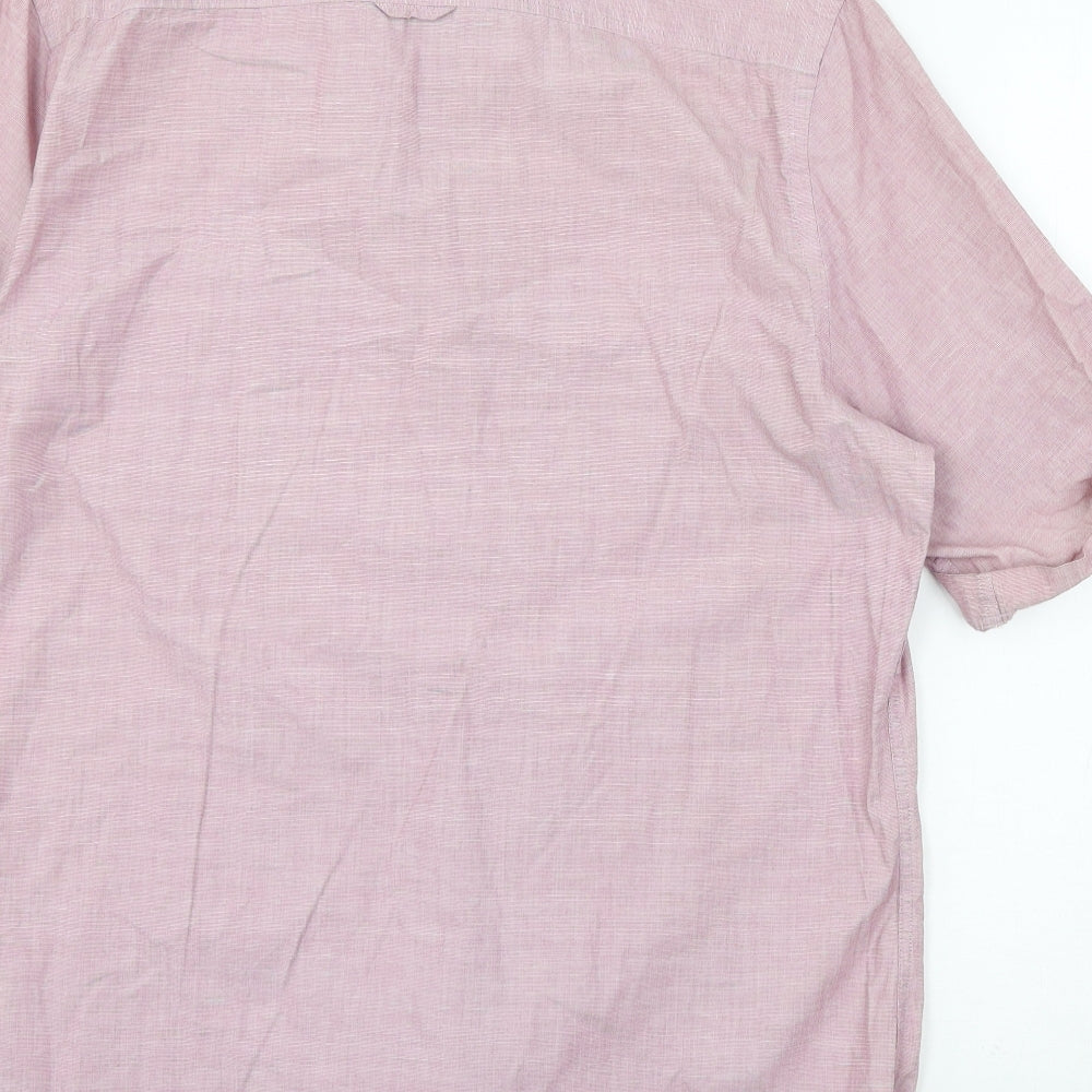 Topman Mens Pink Button-Up Size L
