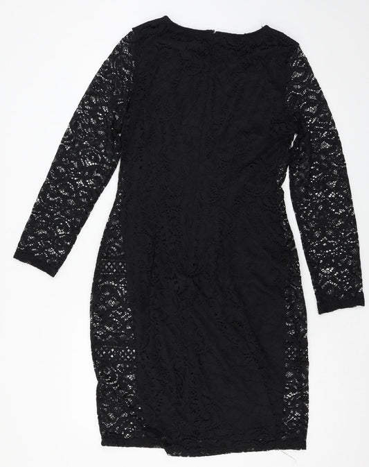 George Womens Black Lace Bodycon Size 12