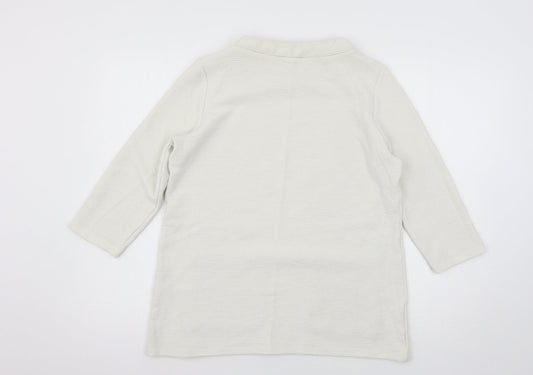 Gallery Womens Ivory Jersey Basic T-Shirt Size M