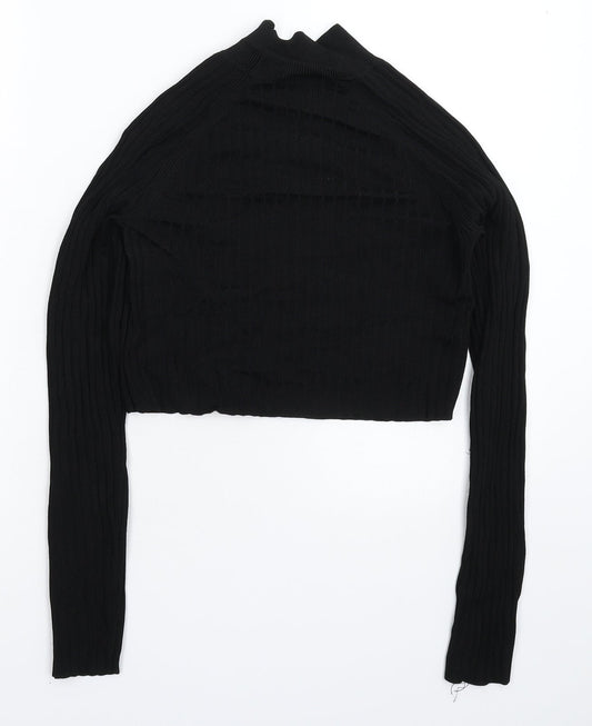 Topshop Womens Black Knit Pullover Jumper Size 12