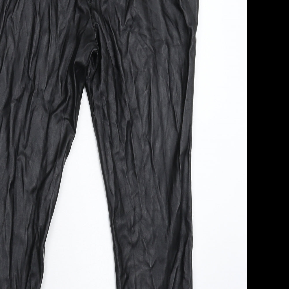 South Womens Black Cropped Trousers Size 12 L23 in