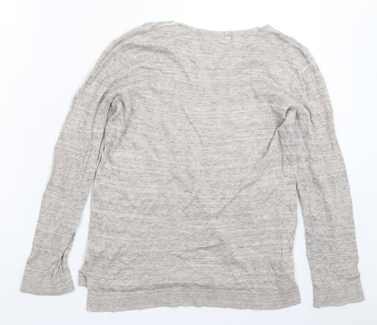 David Jones Womens Grey Knit Pullover Jumper Size S