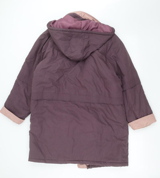 casata Womens Purple Jacket Coat Size 12