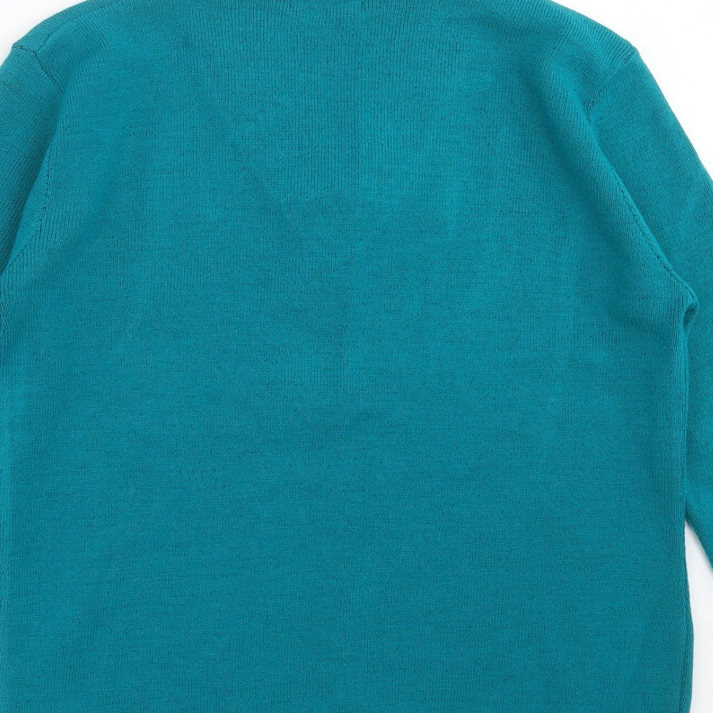 CHIC Womens Green Knit Pullover Jumper Size M