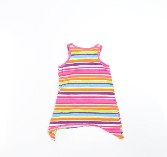 1989 Place Girls Multicoloured Striped Basic T-Shirt Size 2 Years