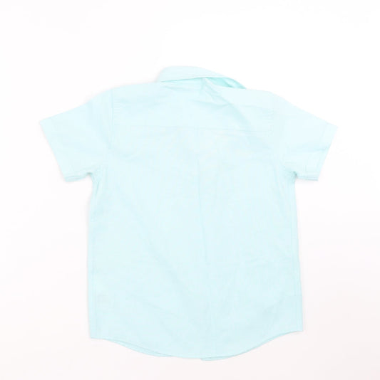LC Waikiki Boys Green Basic Button-Up Size 7-8 Years