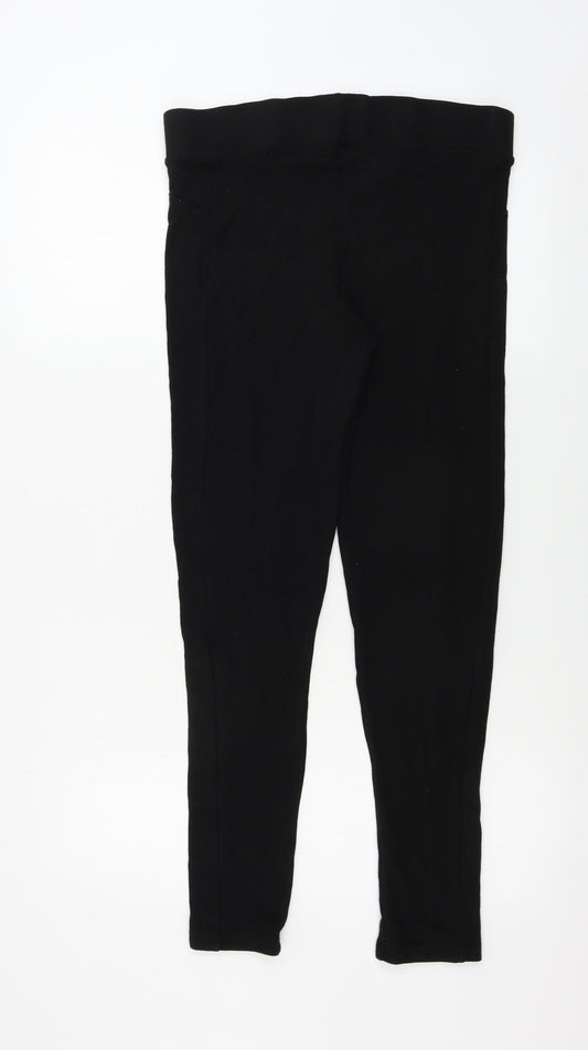 Topshop Womens Black Trousers Size 12 L24 in