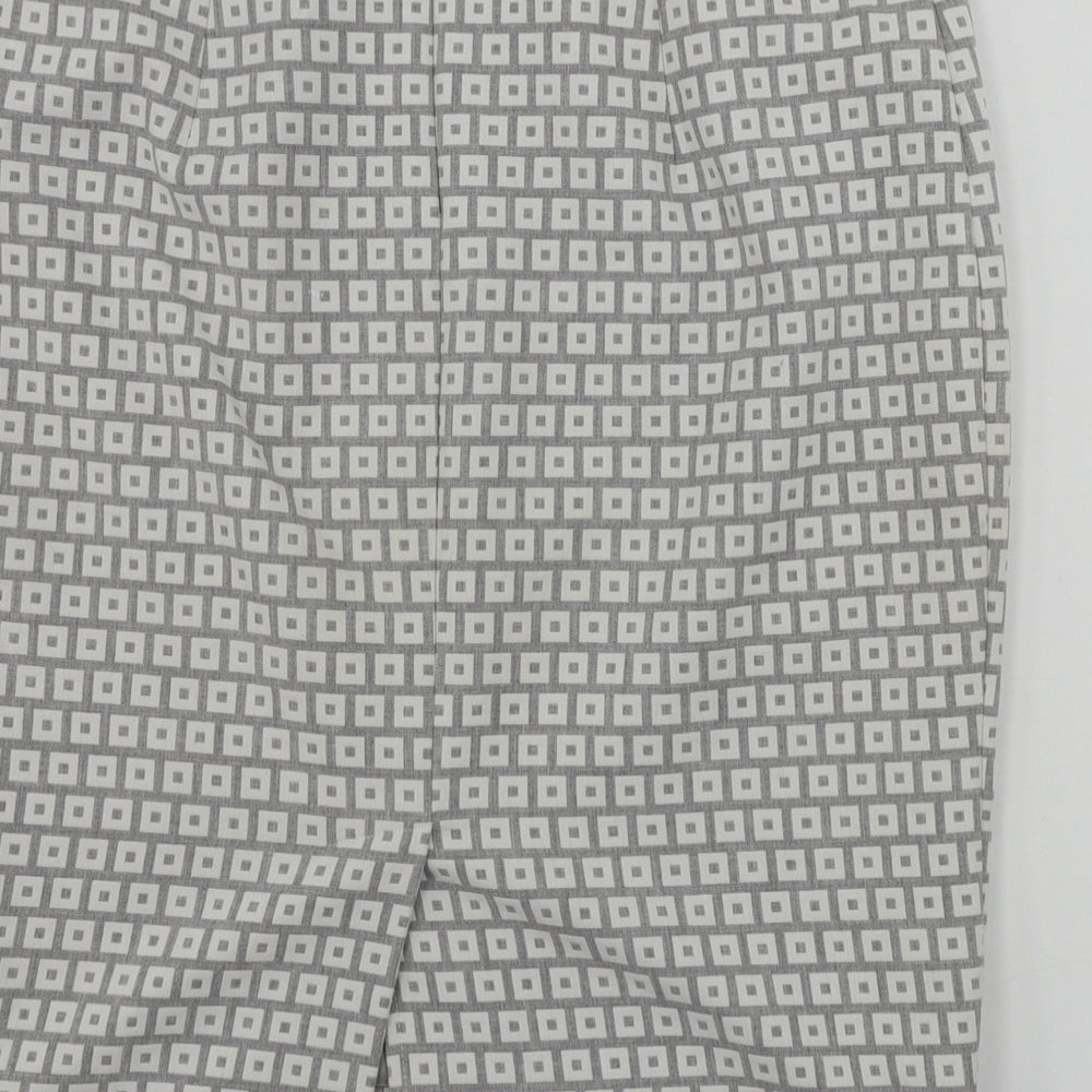 Marks and Spencer Womens Grey Geometric Bandage Skirt Size 12
