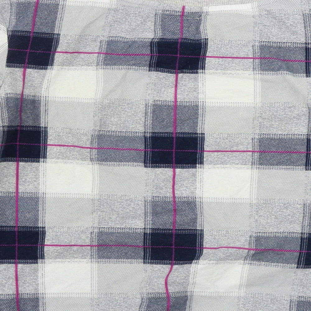 NEXT Womens Grey Check Pullover Jumper Size S