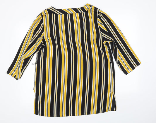 Matalan Womens Multicoloured Striped Basic Blouse Size 14