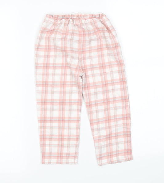 mamas & papas Girls Pink Check Capri Pyjama Pants Size 2-3 Years