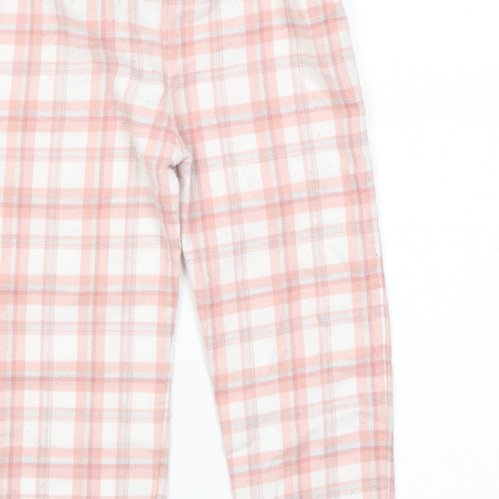mamas & papas Girls Pink Check Capri Pyjama Pants Size 2-3 Years