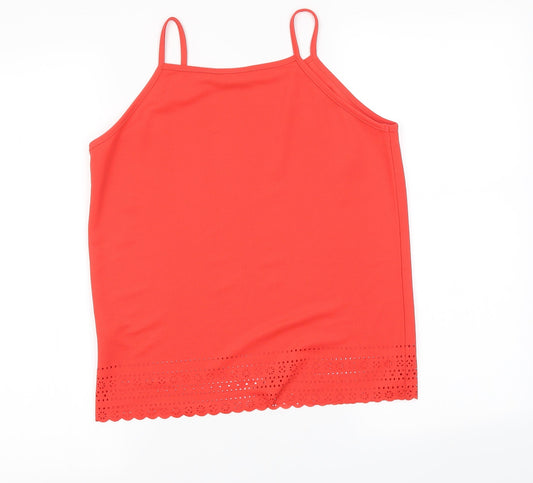 New Look Womens Red Basic Tank Size 8