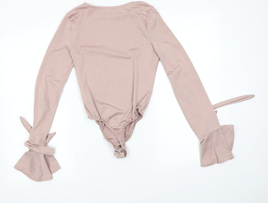 Missguided Womens Pink Basic Blouse Size 8
