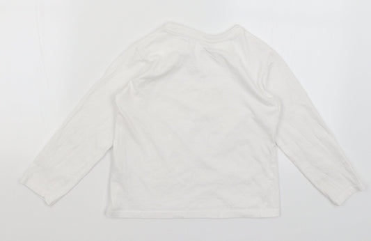 Primark Girls White Basic T-Shirt Size 6-7 Years