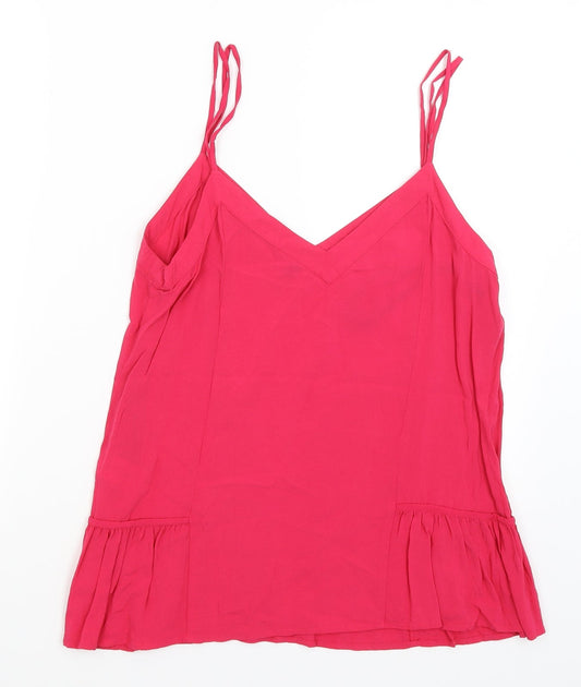 Warehouse Womens Pink Basic Tank Size 14
