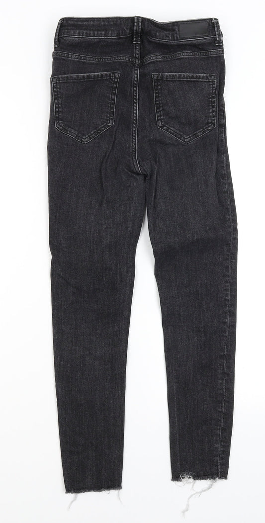 M&S Womens Grey Skinny Jeans Size 8 L25 in