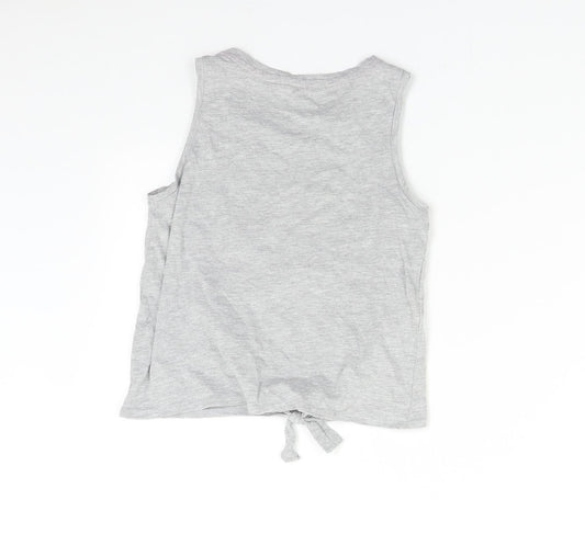 Pep & Co Girls Grey Basic Tank Size 9-10 Years - Flamingo Paradise