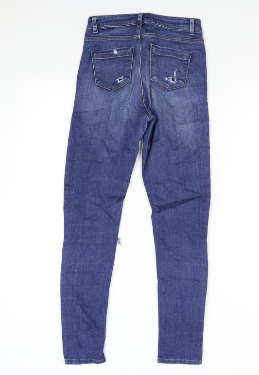 Topshop Womens Blue Denim Skinny Jeans Size 26 L32 in