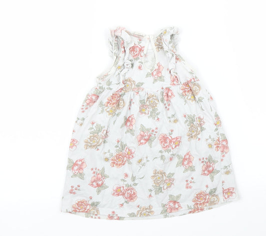 H&M Girls Grey Floral A-Line Size 18-24 Months