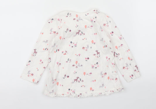 George Girls White Basic T-Shirt Size 12 Months