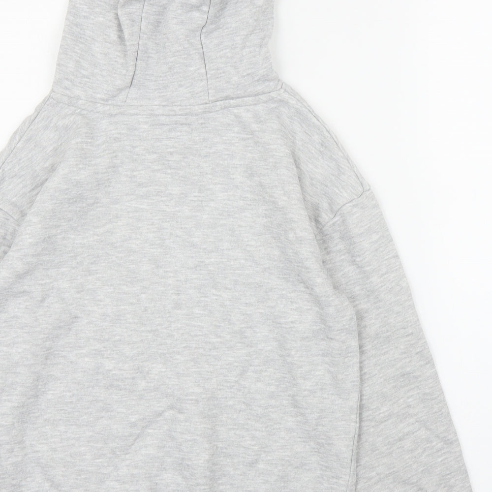 Primark Girls Grey Pullover Hoodie Size 9 Years