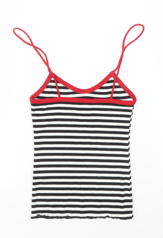Topshop Womens Black Striped Camisole Blouse Size 6