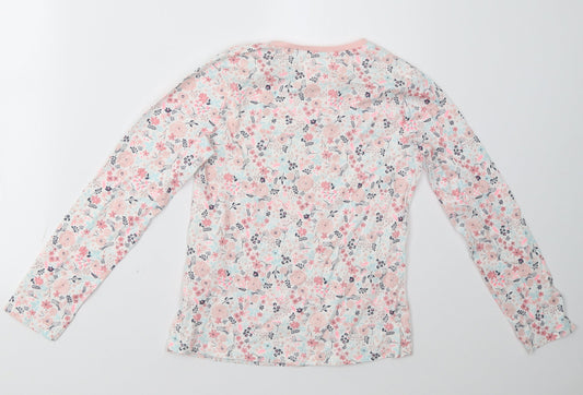 George Girls Pink Polka Dot Pullover Sweatshirt Size 10-11 Years