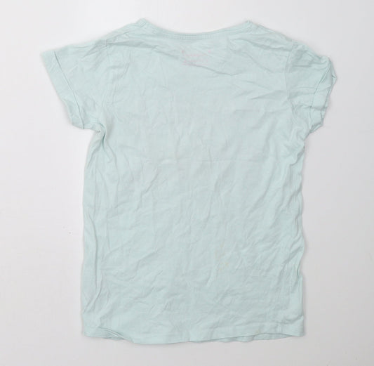 Primark Girls Green Basic T-Shirt Size 10-11 Years