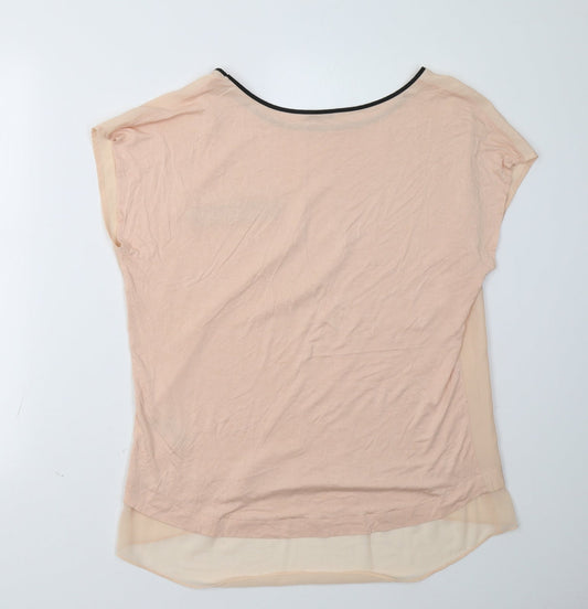 Oasis Womens Pink Basic Blouse Size L